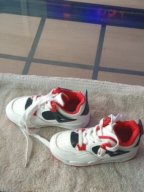Gear For Sports White and Red Kids Sneakers